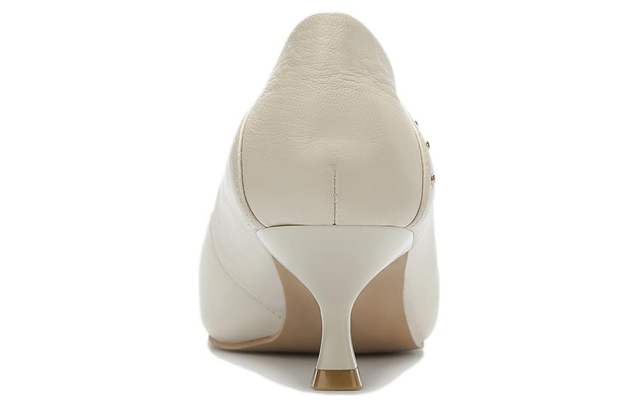 Shop (W) Aokang Tacones Altos de Piel de Oveja 'Beige Commuter' 1212111136