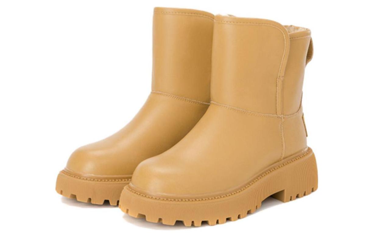 (W) Aokang Short Snow Boots 'Yellow'