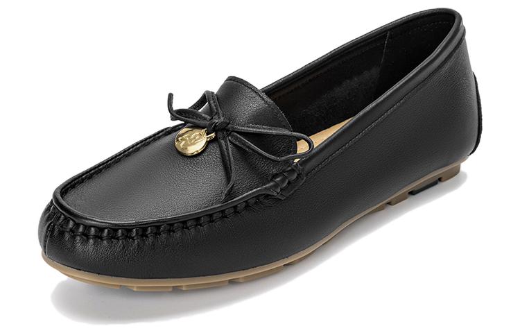 Order (Women) Aokang Slip-On Round Toe Casual Flat 'Black' 1234321049