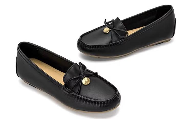 Shop (Women) Aokang Slip-On Round Toe Casual Flat 'Black' 1234321049
