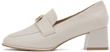 (Women) Aokang Square Toe 'Beige Block Heel' 1234414023 (Women) Aokang Square Toe 'Beige Block Heel' 1234414023
