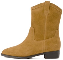 (Women) Aokang Suede Chunky Heel Boot 'Caramel' 1224911016 (Women) Aokang Suede Chunky Heel Boot 'Caramel' 1224911016