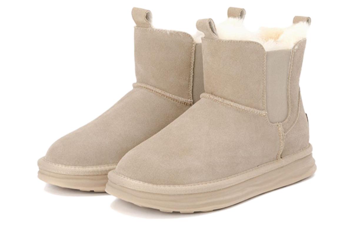 Order (W) Aokang Suede Comfort Plus Velvet Sepatu Boots Salju 'Abu-abu' 1224021028