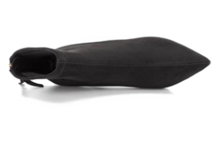 (W) Aokang Suede Fashion Versatile Ankle Boot 'Black' 圖 4