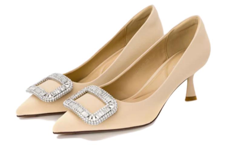 Order (W) Aokang Suede Merah Muda 'High Heels Elegan Fashion' 1234111079