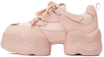 (Women) Aokang Synthetic Leather Chunky Low-Top 'Pink' 1234432010 (Women) Aokang Synthetic Leather Chunky Low-Top 'Pink' 1234432010