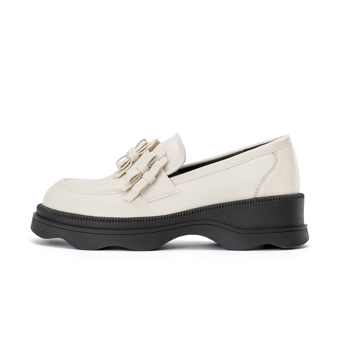 (Women) Aokang Synthetic Leather Fashion Comfort Casual Loafer 'Beige' 1234314033