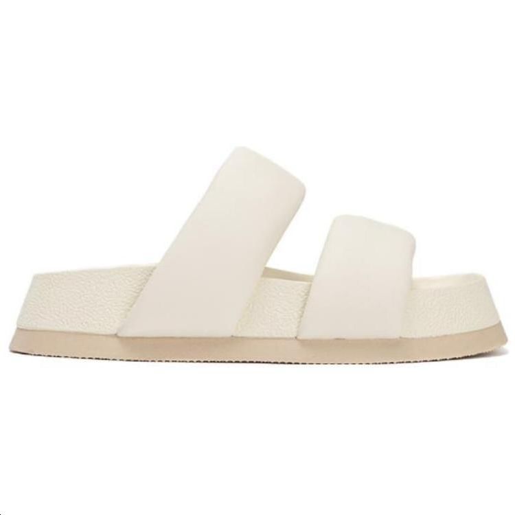 (W) Aokang Synthetic Leather Fashion Soft Sole Slide 'Beige' 圖 2