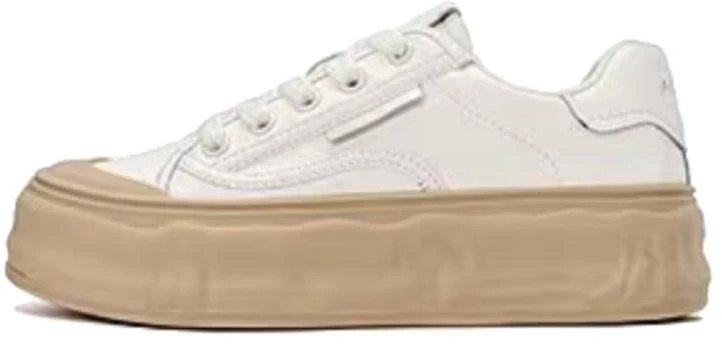women-aokang-synthetic-leather-low-top-sneakers-beige-apricot-1234322051