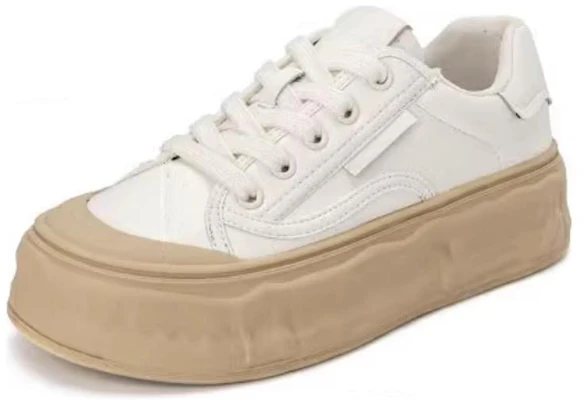(W) Aokang Kasut Sneakers Rendah Kulit Sintetik 'Beige-Apricot' 1234322051 Order (W) Aokang Kasut Sneakers Rendah Kulit Sintetik 'Beige-Apricot' 1234322051