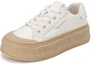 Order (W) Aokang Kasut Sneakers Rendah Kulit Sintetik 'Beige-Apricot' 1234322051