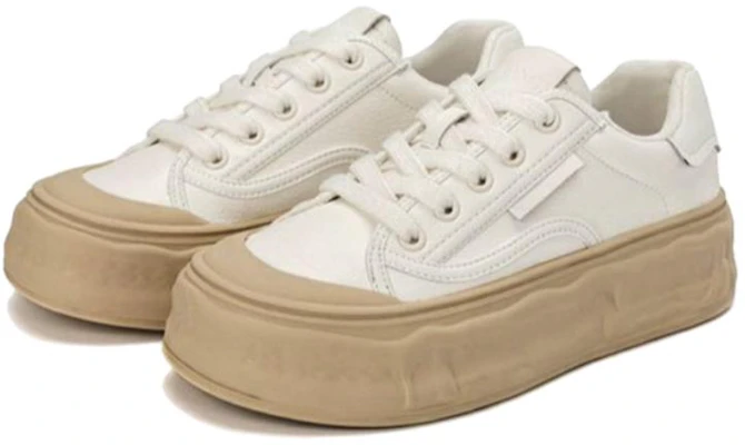 (W) Aokang Kasut Sneakers Rendah Kulit Sintetik 'Beige-Apricot' 1234322051 Lookbook (W) Aokang Kasut Sneakers Rendah Kulit Sintetik 'Beige-Apricot' 1234322051