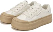 Lookbook (W) Aokang Kasut Sneakers Rendah Kulit Sintetik 'Beige-Apricot' 1234322051