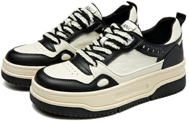 (W) Aokang Kasut Kulit Sintetik Bertapak Rendah 'Beige Hitam' 1234322036 Shop (W) Aokang Kasut Kulit Sintetik Bertapak Rendah 'Beige Hitam' 1234322036