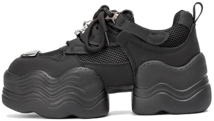(Women) Aokang Synthetic Leather Platform Low-Top 'Black Dad Shoes' 1234432008 Buy (Women) Aokang Synthetic Leather Platform Low-Top 'Black Dad Shoes' 1234432008