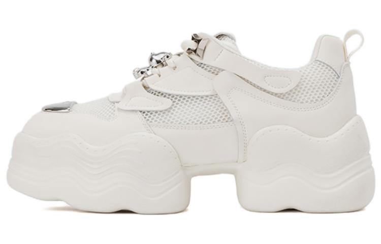 (Women) Aokang Synthetic Leather Platform Low-Top 'Beige Dad Shoe' 1234432009