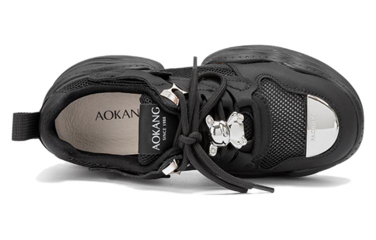 Order (W) 奥康合成皮低帮厚底“黑色老爹鞋” 1234432008