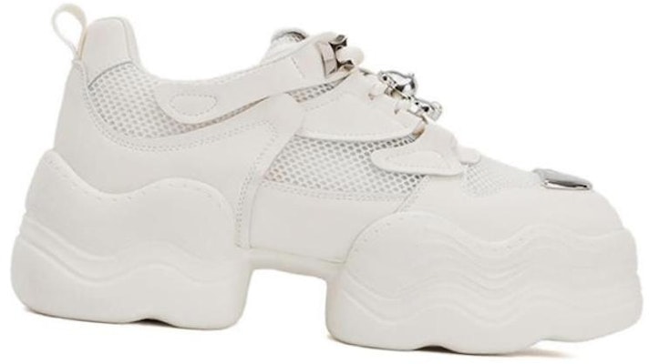 (Women) Aokang Synthetic Leather Platform Low-Top 'Beige Dad Shoe' 1234432009 Order (Women) Aokang Synthetic Leather Platform Low-Top 'Beige Dad Shoe' 1234432009
