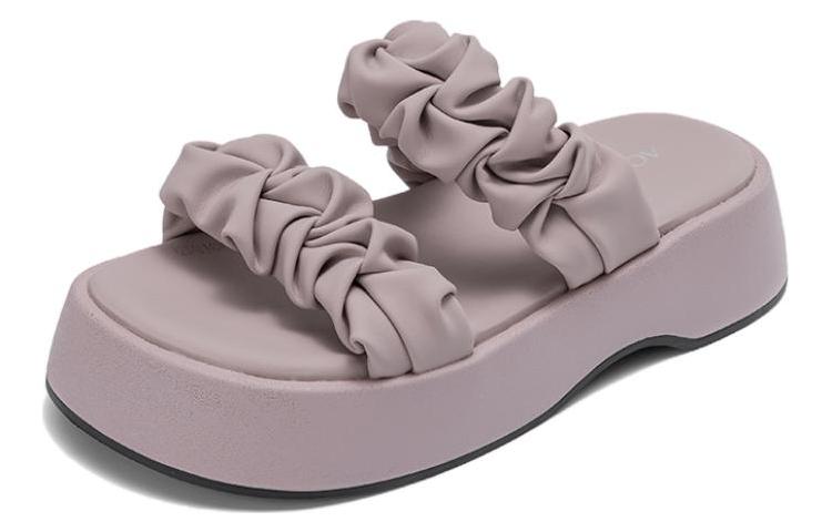 (W) Aokang Synthetic Leather Platform Slides 'Fairy Style Purple' 圖 3