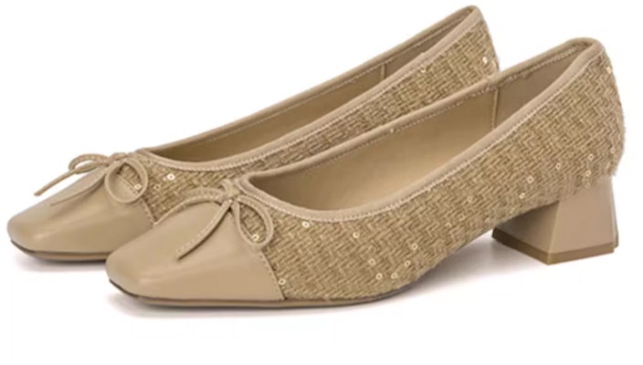 (W) Aokang Tekstil Selop Tumit Tinggi Bundar 3.5cm 'Aprikot' 1234111037 Lookbook (W) Aokang Tekstil Selop Tumit Tinggi Bundar 3.5cm 'Aprikot' 1234111037