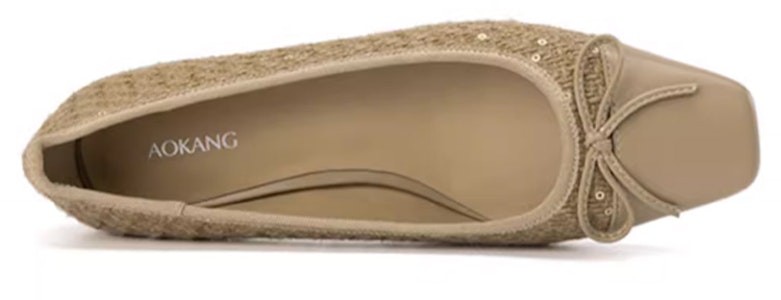 (W) Aokang Zapatillas de Tacón Redondo Textil 3.5cm 'Albaricoque' 1234111037 Shop (W) Aokang Zapatillas de Tacón Redondo Textil 3.5cm 'Albaricoque' 1234111037