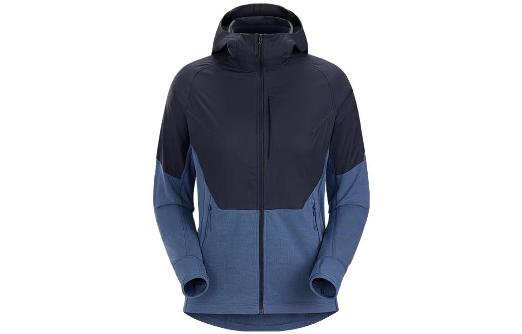 (Women) Arcteryx  Delta Hybrid Fleece Jacket Windproof Colorblock Hooded Warm Coat 29607