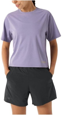 (Women) Arcteryx TAEMA Crop Lightweight Quick-Dry T-Shirt with Colorful Logo. 30732 8
