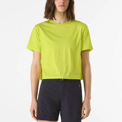 (Women) Arcteryx TAEMA Crop Lightweight Quick-Dry T-Shirt with Colorful Logo. 30732 Cheap (Women) Arcteryx TAEMA Crop Lightweight Quick-Dry T-Shirt with Colorful Logo. 30732