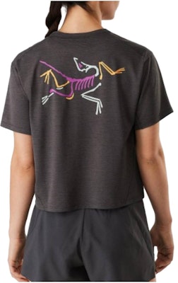 (Women) Arcteryx TAEMA Crop Lightweight Quick-Dry T-Shirt with Colorful Logo. 30732 1