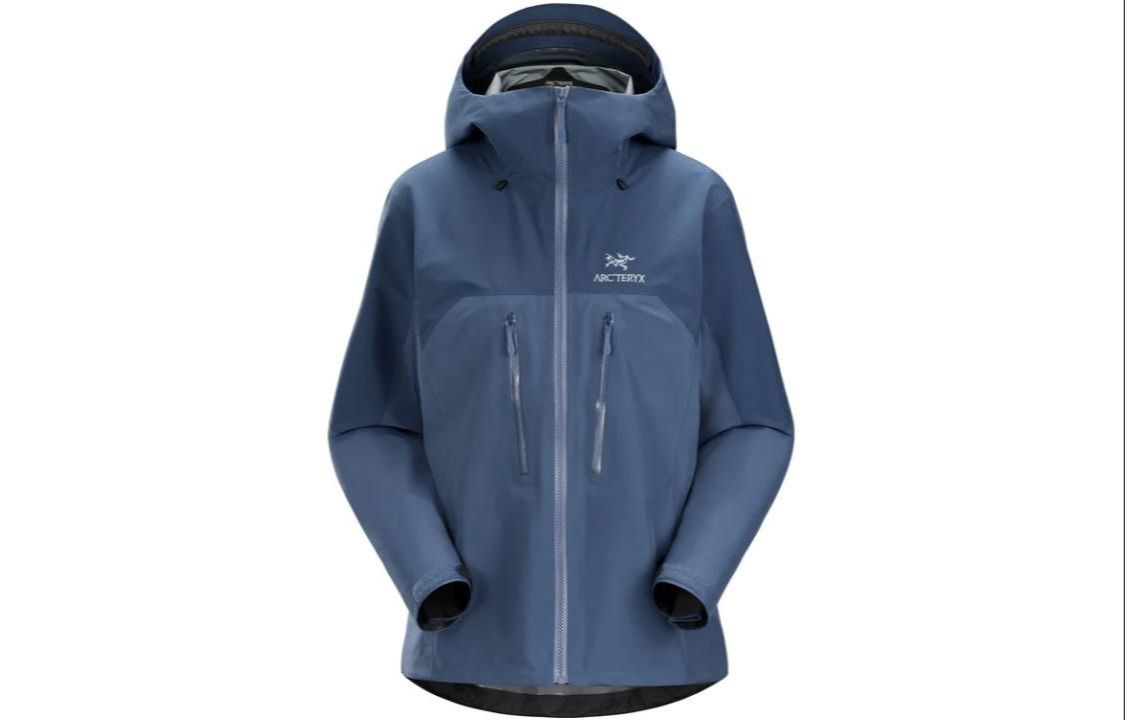 (Women) Arcteryx Arc'teryx  Alpha AR Jacket Blue - Patterned Full-Zip Long Sleeve Jacket 30083