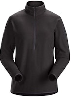 (Women) Arcteryx Arc'teryx Delta LT Zip Pullover Black High-Neck Long-Sleeve Sweatshirt. 23138 (Women) Arcteryx Arc'teryx Delta LT Zip Pullover Black High-Neck Long-Sleeve Sweatshirt. 23138