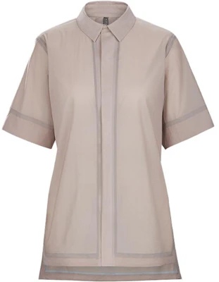 (W) Arcteryx Arc''teryx Blaus Leher Petak Lengan Pendek Warna Polos 28501 Order (W) Arcteryx Arc''teryx Blaus Leher Petak Lengan Pendek Warna Polos 28501