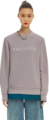(W) Arcteryx Crewneck Pullover Bordir Sweatshirt Pink. 27824 Details for (W) Arcteryx Crewneck Pullover Bordir Sweatshirt Pink. 27824