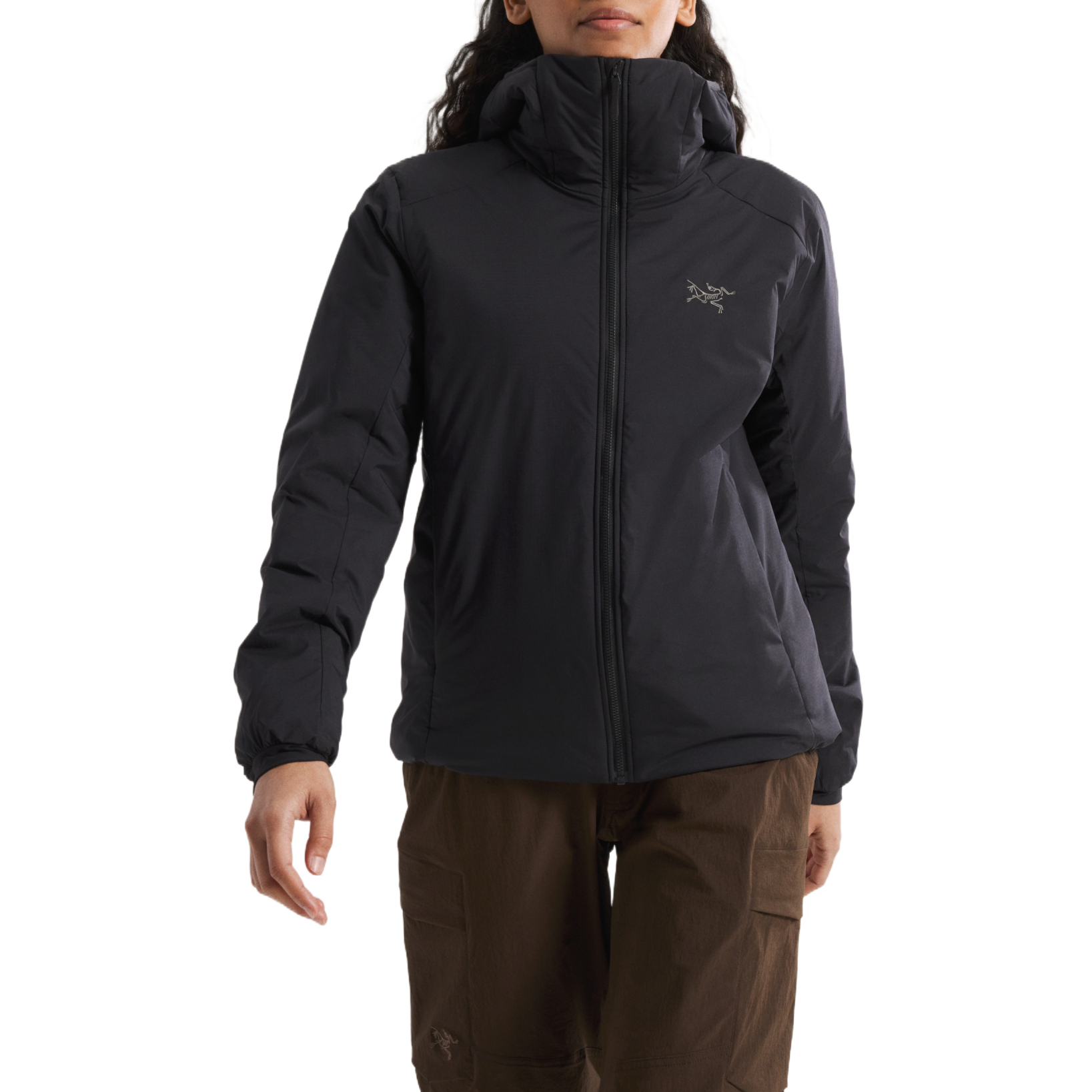 Sizing (W) 아크테릭스 아톰 SV 후디 로고 자수 방수 보온 재킷. X000009853