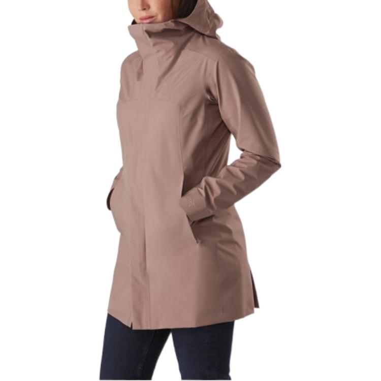 Shop (Women) Arcteryx Arc'teryx Codetta  Hooded Long Sleeve Jacket Coat with Logo Detail. 25645