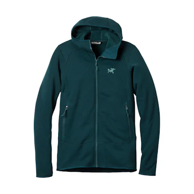 (Women) Arcteryx Arc'teryx Kyanite Fleece Hoodie Full-Zip Jacket in Peacock Green 19769