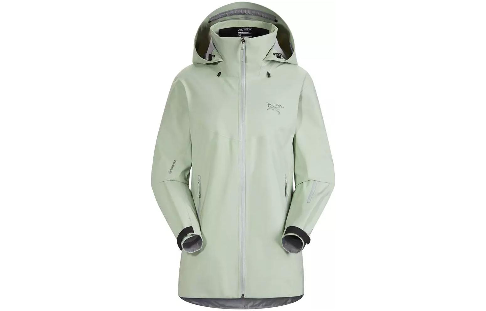 Lookbook (Women) Arcteryx Arc'teryx Ravenna LT  Waterproof Jacket Green with Adjustable Hem & Logo. 25757