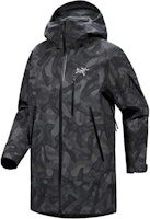 (Women) Arcteryx Arc'teryx Sentinel Waterproof Hooded Jacket Black Grottoflage Camo Logo X000007256 (Women) Arcteryx Arc'teryx Sentinel Waterproof Hooded Jacket Black Grottoflage Camo Logo X000007256
