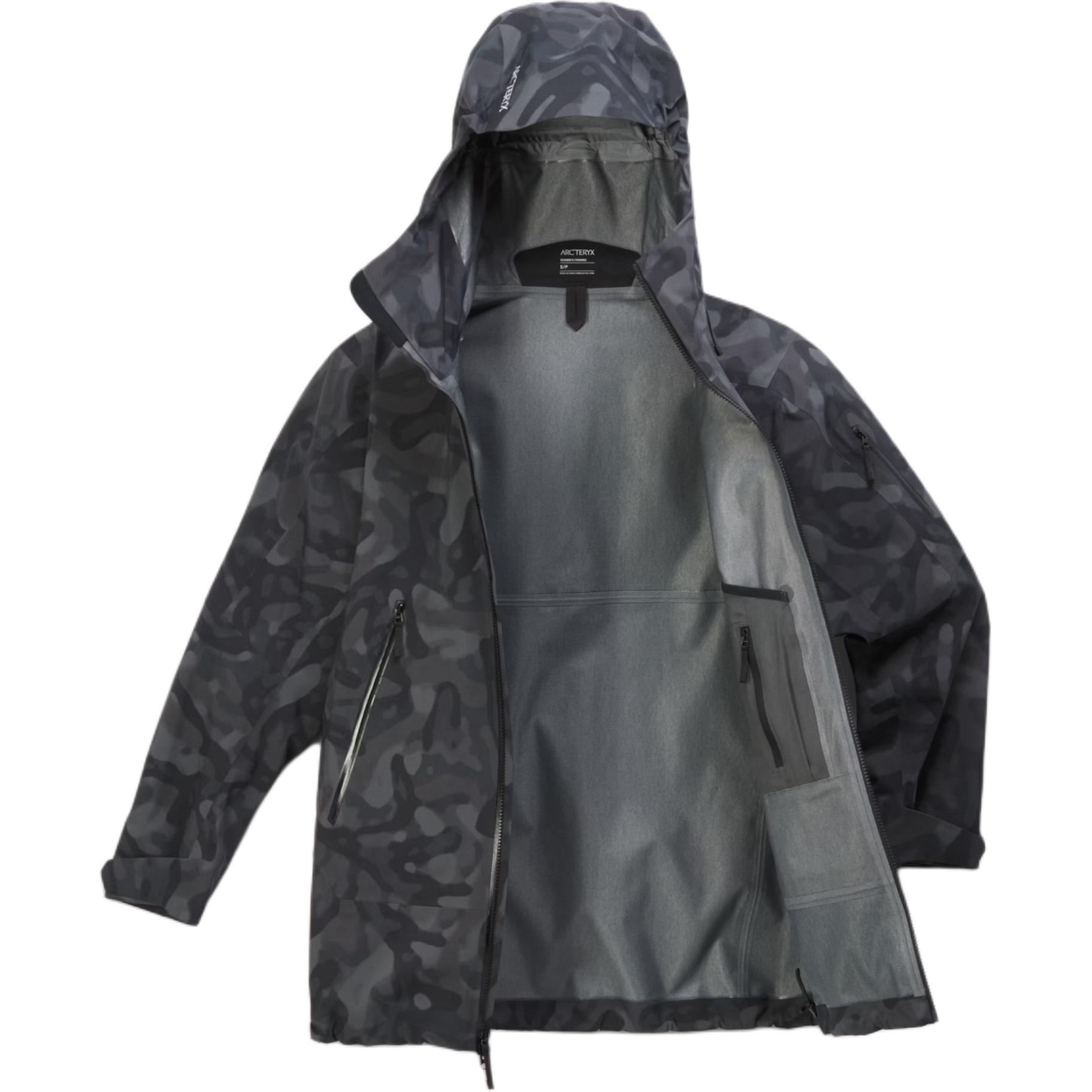 Lookbook (W) Arcteryx Sentinel Jaket Kalis Air Hooded Hitam Camo Logo Grottoflage. X000007256