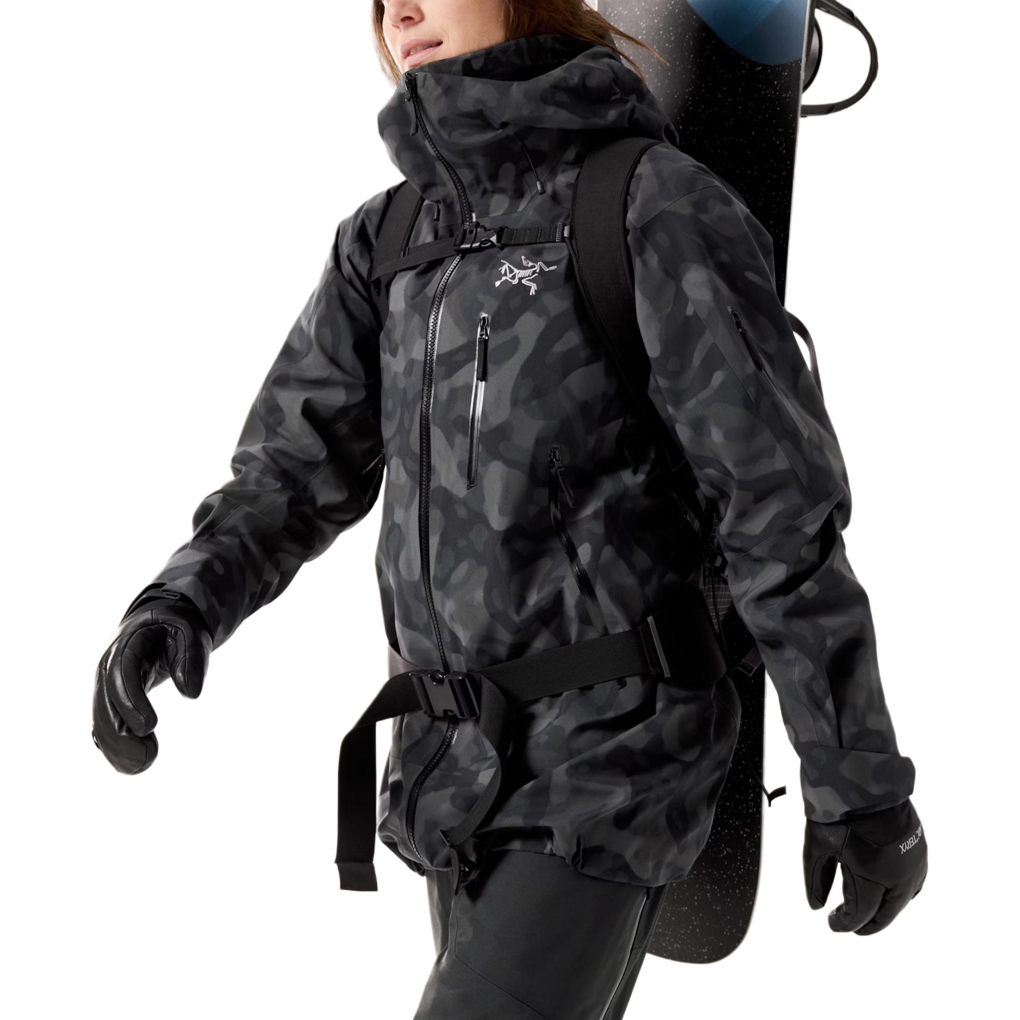 Details for (W) Arcteryx Sentinel Jaket Kalis Air Hooded Hitam Camo Logo Grottoflage. X000007256