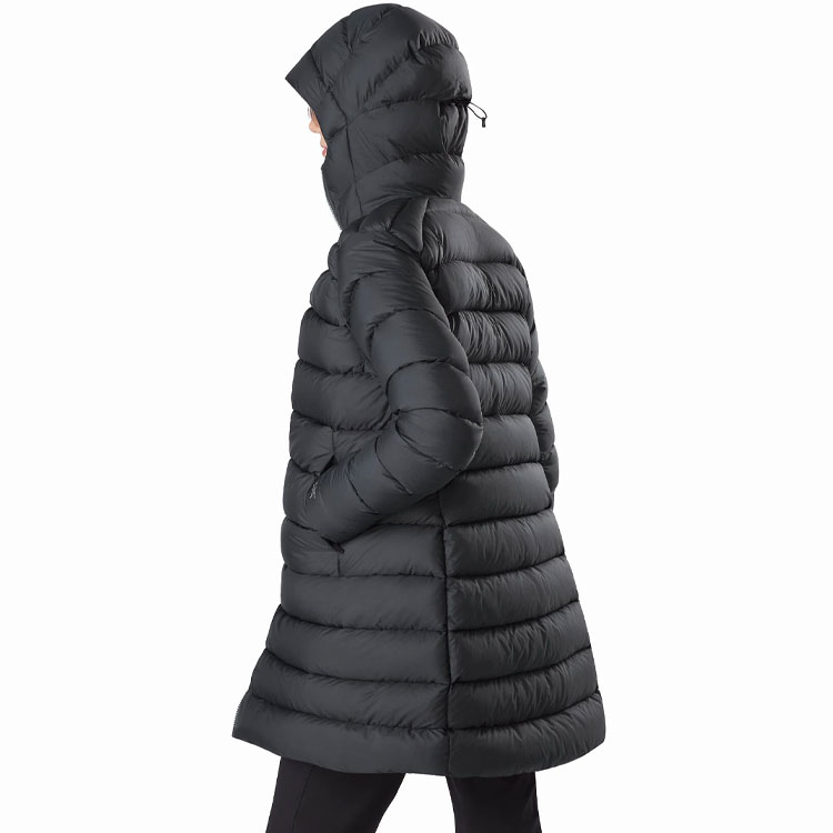 Shop (Women) Arcteryx Arc'teryx Solid Color Down Coat Hoodie Jacket Casual Wear. 24103