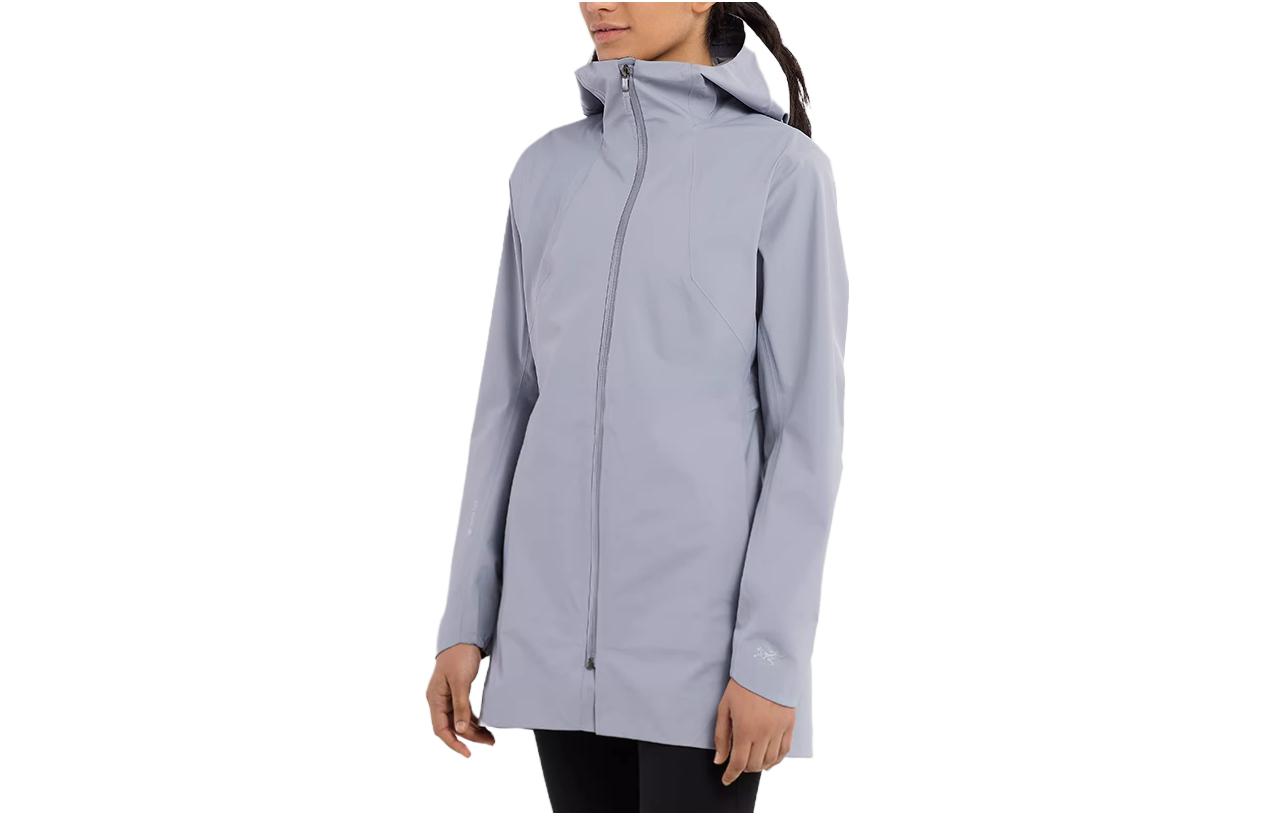 Cheap (Women) Arcteryx Arc'teryx x PALACE Codetta Cinch Heather Gore-Tex  Grey Hooded Coat 27791