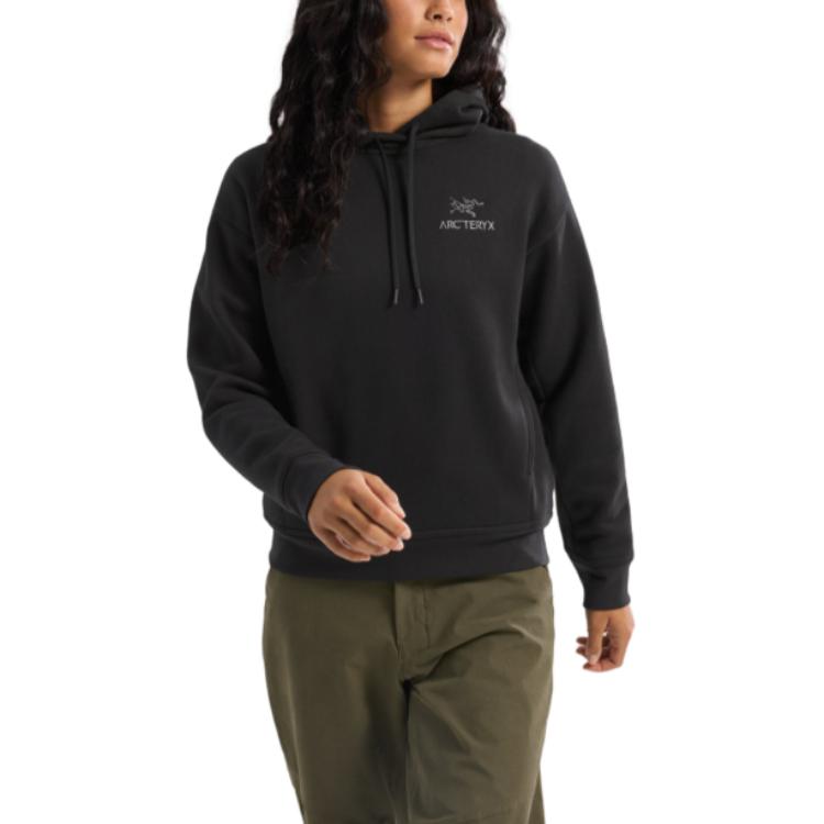 Lookbook (Women) Arcteryx Emblem Logo Embroidered Hoodie - Warm, Comfortable, Relaxed Fit 29604