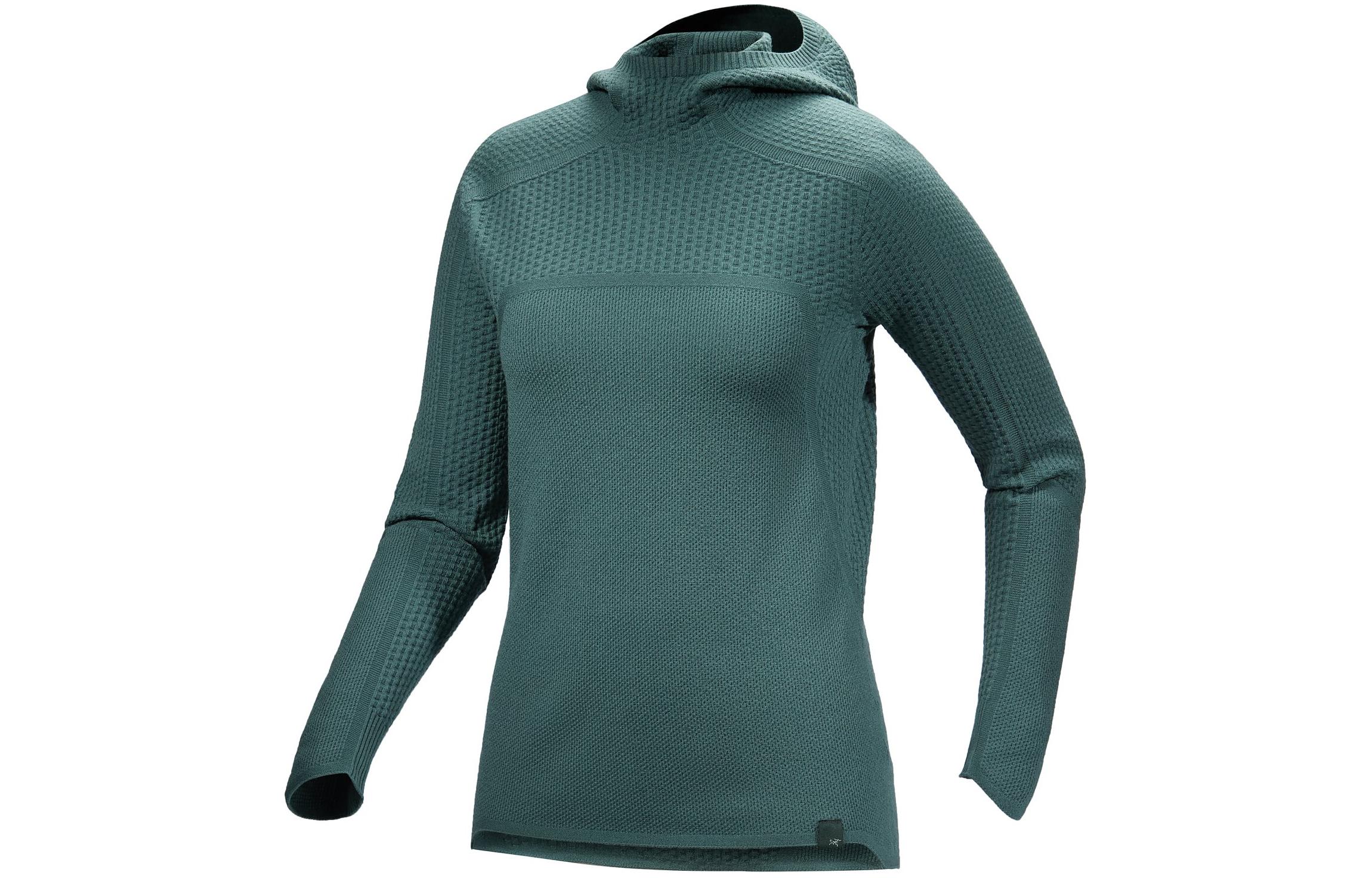 Details for (W) 아크테릭스 할람 메리노 울 니트 후드 풀오버 스웨터. X000007875