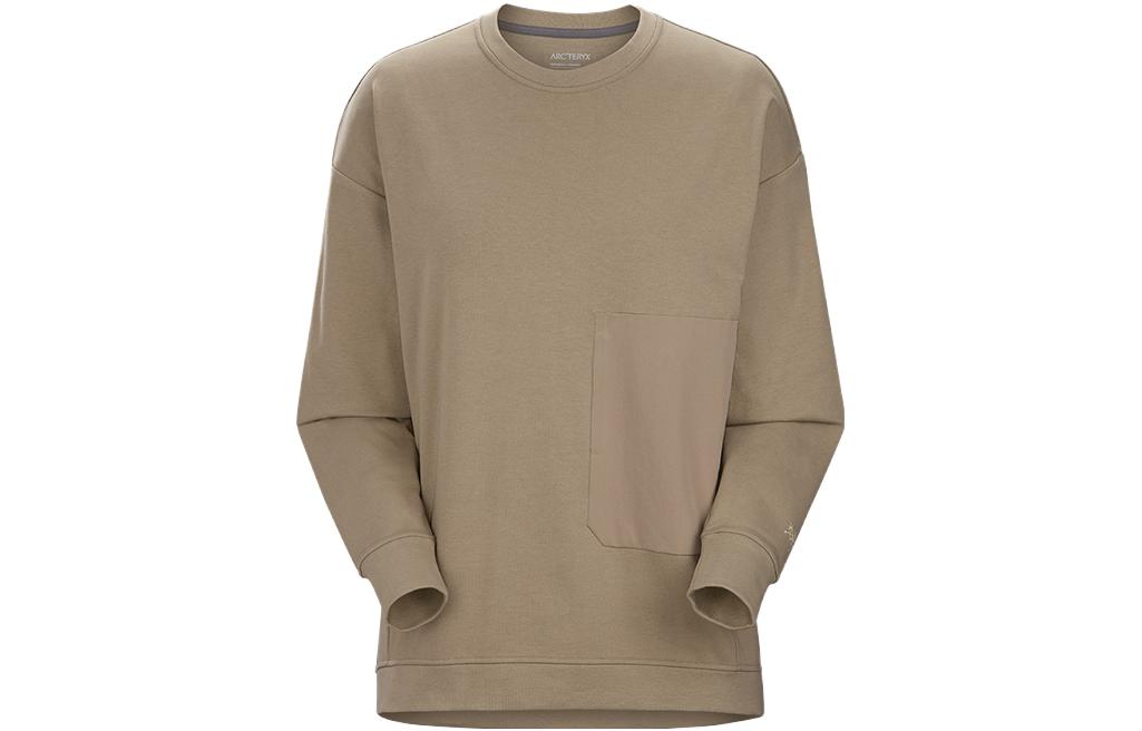 (Women) Arcteryx Momenta Crew LS  Logo Pullover Fleece Sweatshirt 29766