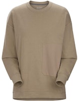 (Women) Arcteryx Momenta Crew LS Logo Pullover Fleece Sweatshirt 29766 (Women) Arcteryx Momenta Crew LS Logo Pullover Fleece Sweatshirt 29766