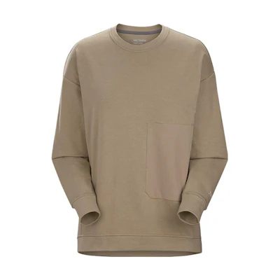 (Women) Arcteryx Momenta Crew LS Logo Pullover Fleece Sweatshirt 29766