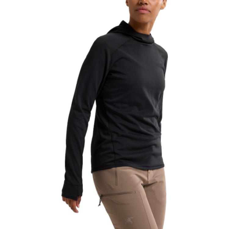 Details for (W) 始祖鸟 Motus 纯色休闲连帽长袖卫衣 X000007508