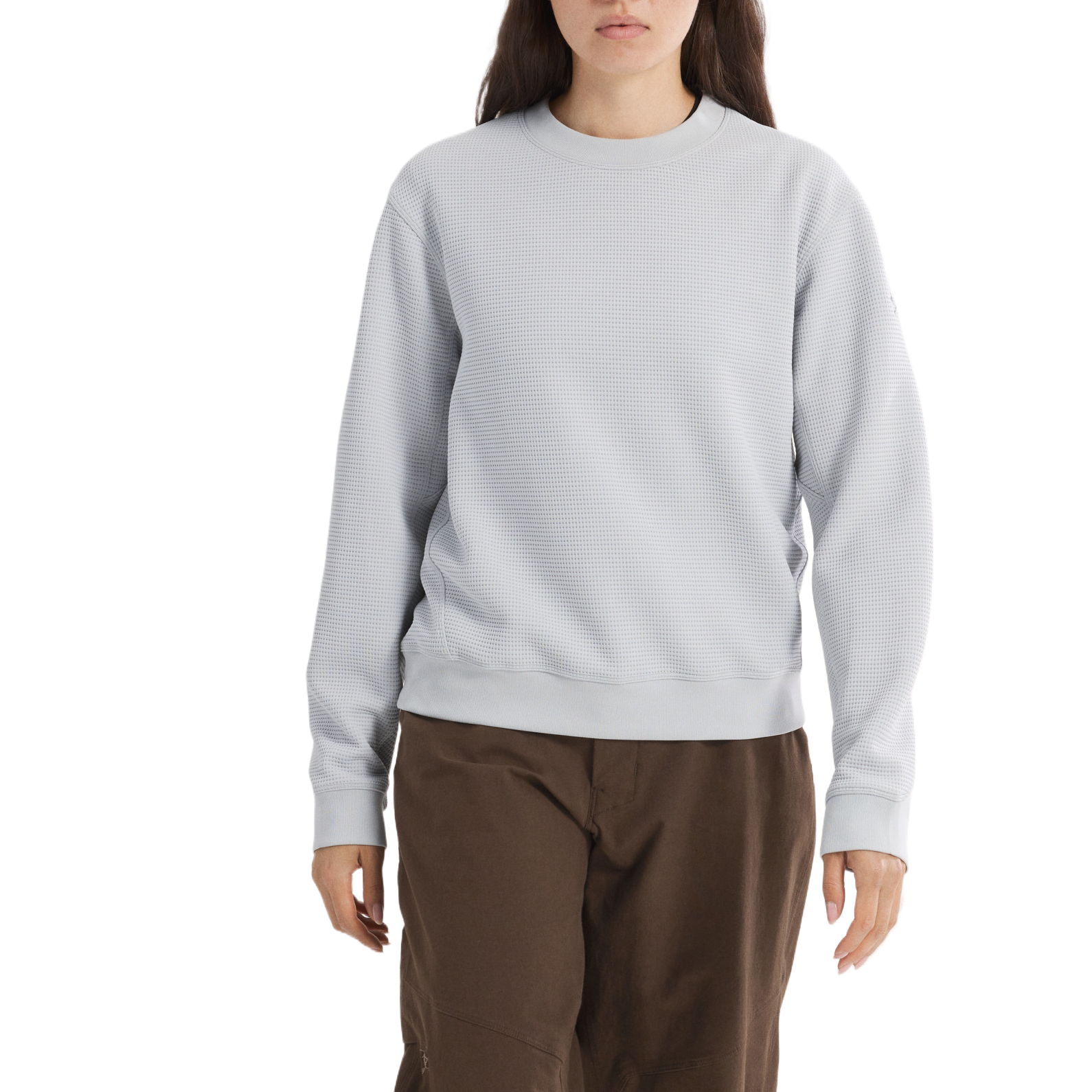 Lookbook (W) Arcteryx Olera Pullover Suéter Casual de Punto Waffle con Logo Bordado X000009846
