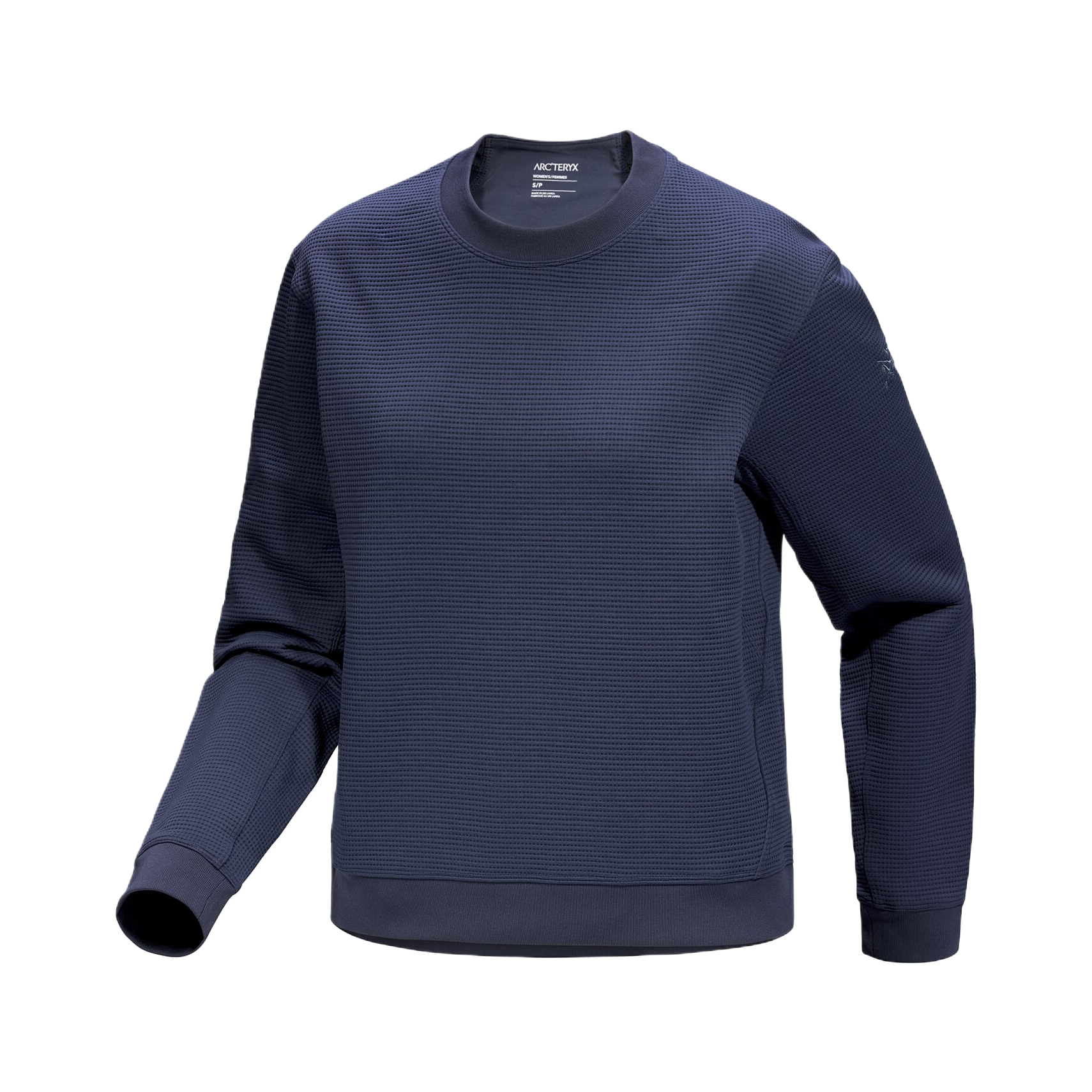 Sizing (W) Arcteryx Olera Pullover Suéter Casual de Punto Waffle con Logo Bordado X000009846